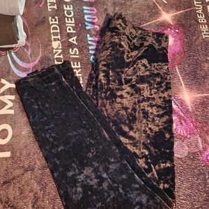 womens plus size velvet leggings